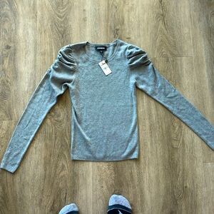 Express top, grey size XS new with tags